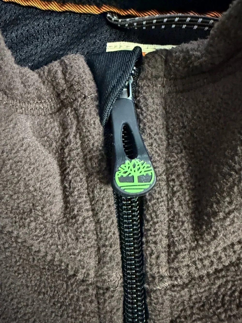 Timberland Brown Fleece Full Zip Vest Men’s XL Outdoor Hiking 3-Pocket